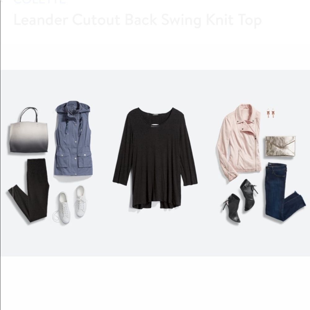 Colette Leander Cutout Back Swing Knit Top - Picture 2 of 9